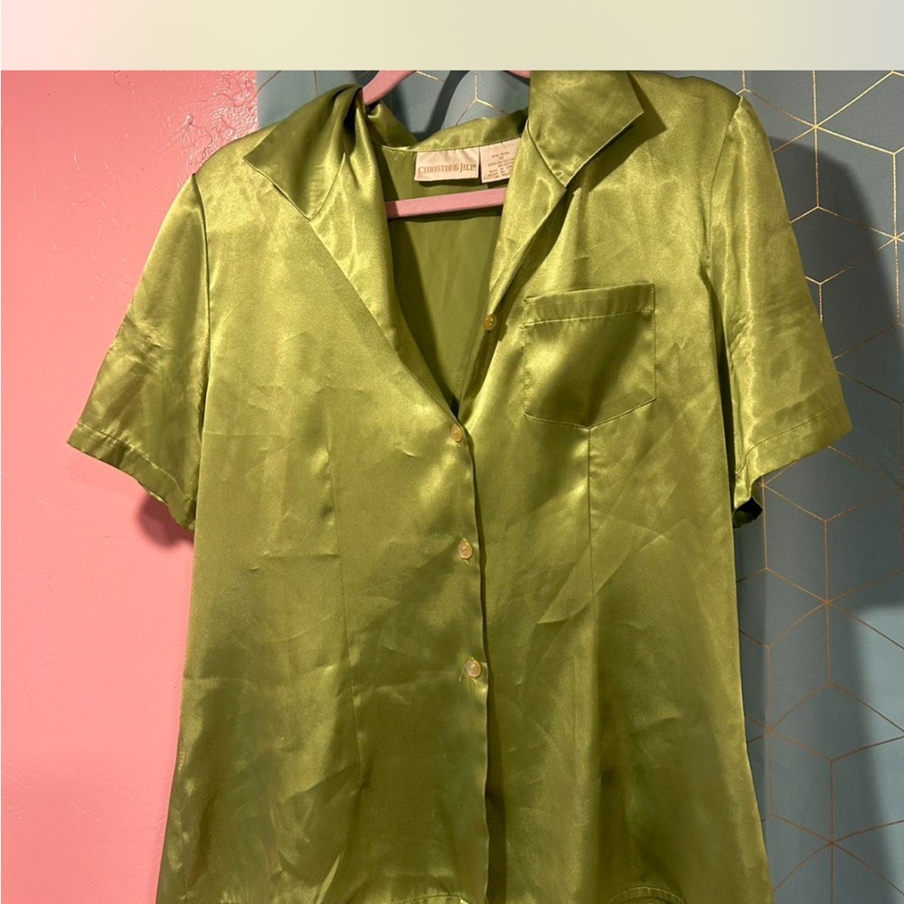 Elegant Olive Button Down Shirt